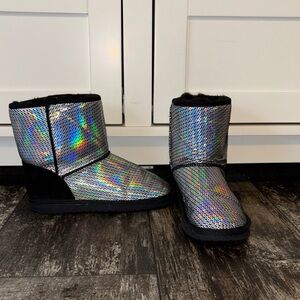 Holographic Sequin Boots